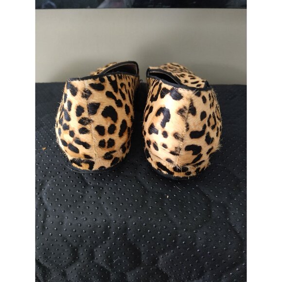 Steve Madden Women's Smile Calf Hair Leopard Print Slip On Loafers Size 8M - Picture 4 of 5